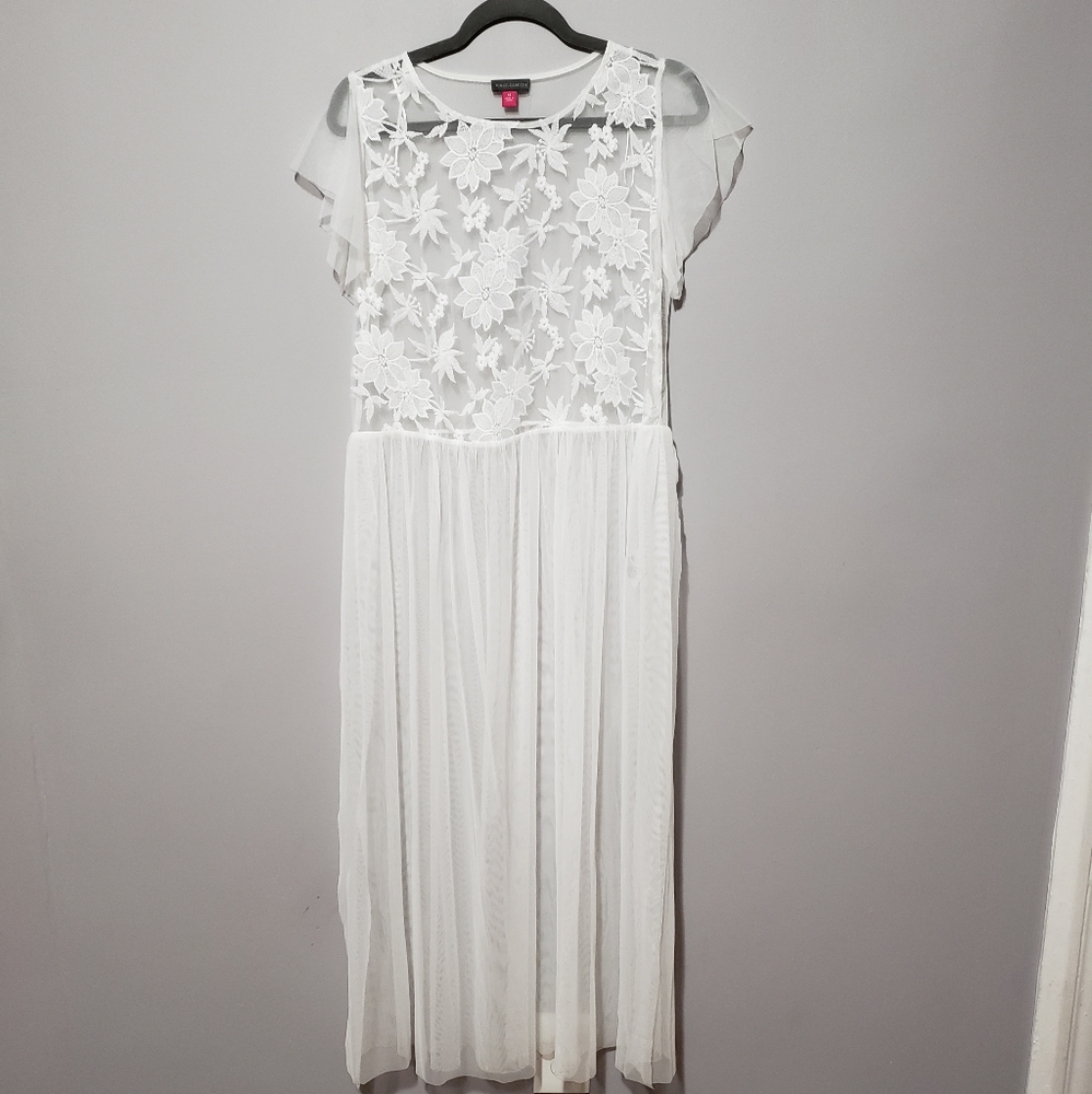 See-Through White Dress